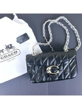♠️ COACH Tabby 20 Black Quilted Pillow Leather Bag NWT